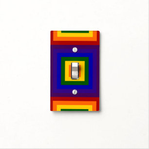 Rainbow Squares Light Switch Cover