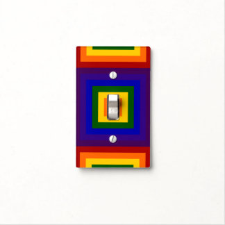 Rainbow Squares Light Switch Cover