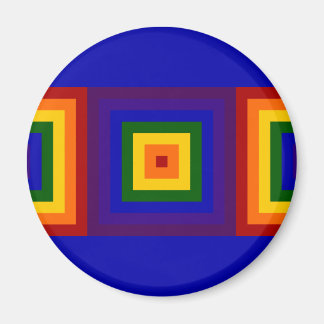 Rainbow Squares Magnet