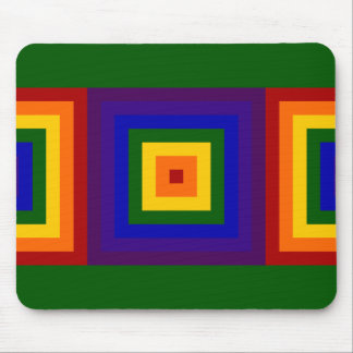 Rainbow Squares Mouse Pad