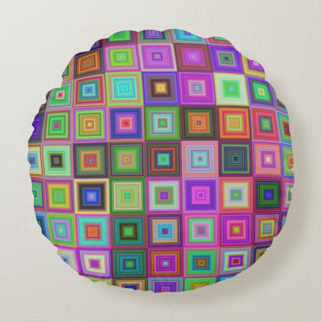 rainbow squares pillow (Front)