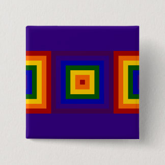 Rainbow Squares Pinback Button