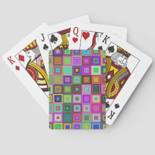 rainbow squares playing cards