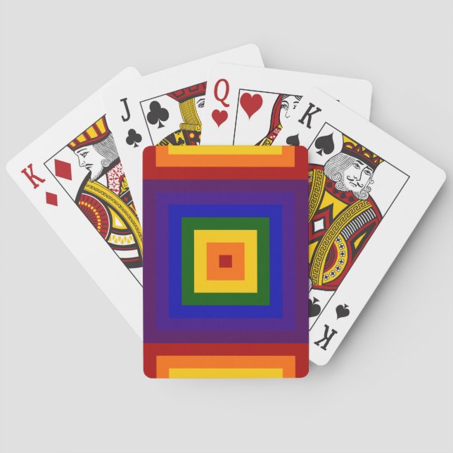 Rainbow Squares Poker Cards (Back)