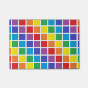 Rainbow Squares Post-it Notes