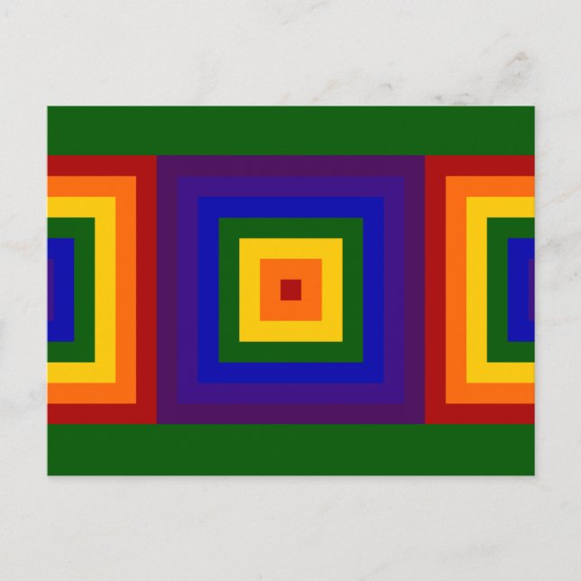 Rainbow Squares Postcard (Front)