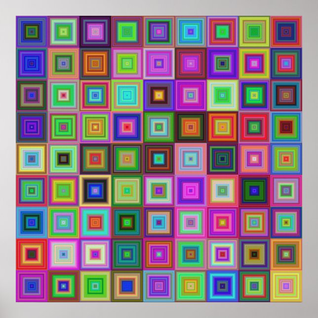 rainbow squares poster (Front)
