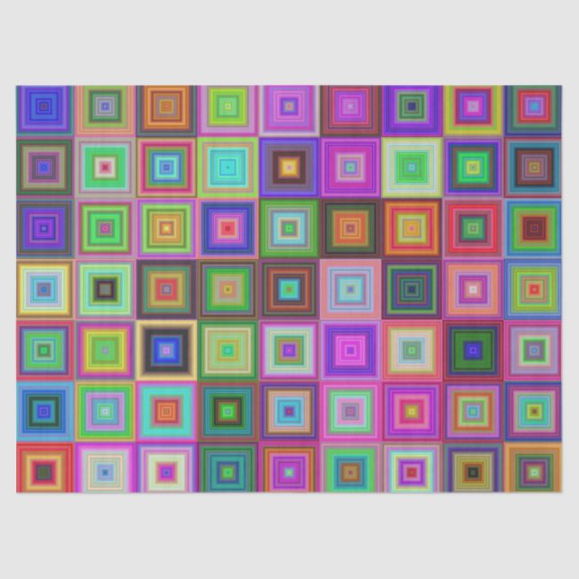 rainbow squares tissue paper (Front)
