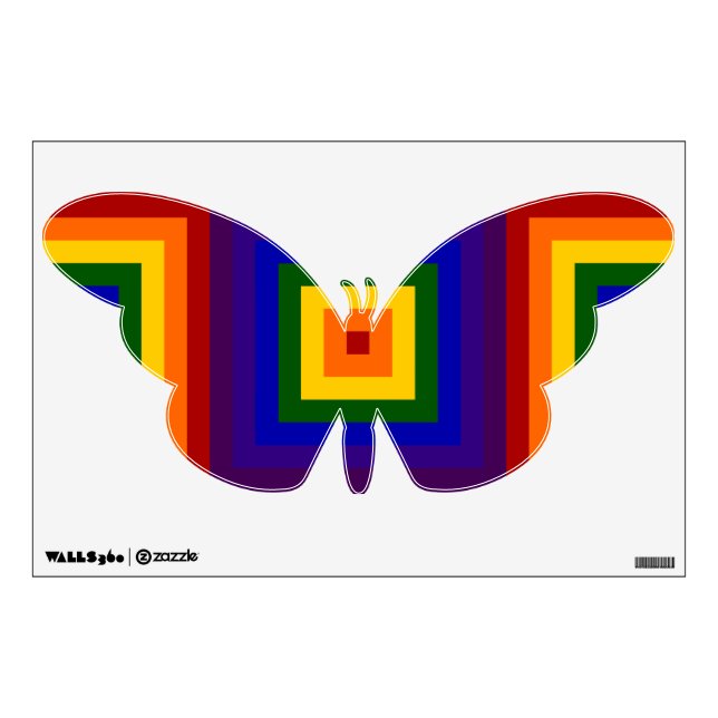 Rainbow Squares Wall Sticker (Front)
