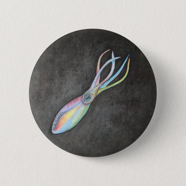 Rainbow Squid Button (Front)