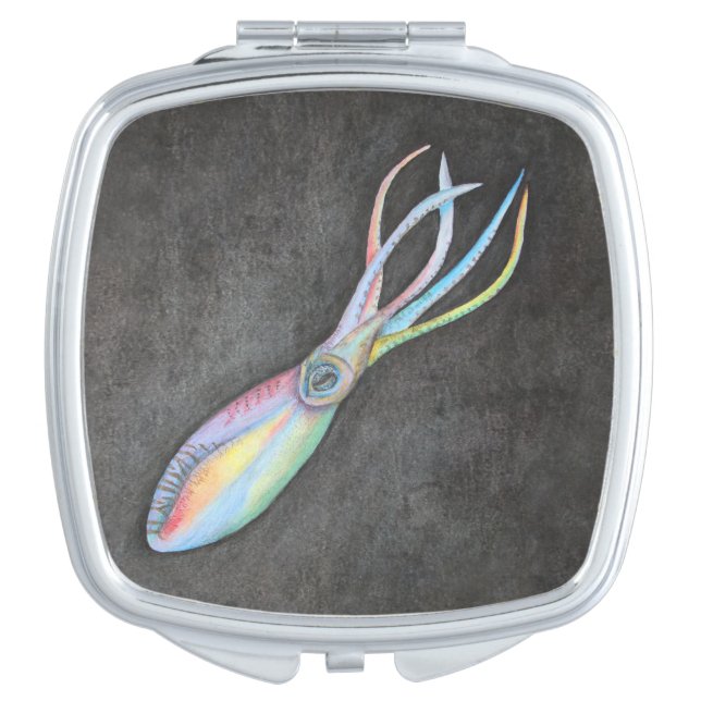 Rainbow Squid Compact Mirror (Front)