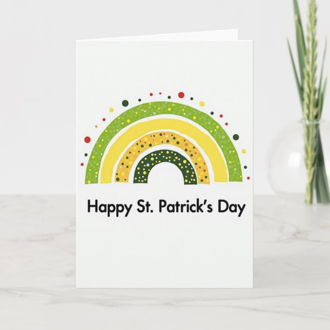 Rainbow St Patricks Day Card (Front)