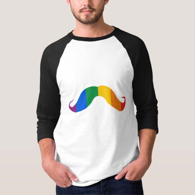 Rainbow Stache T-Shirt (Front)