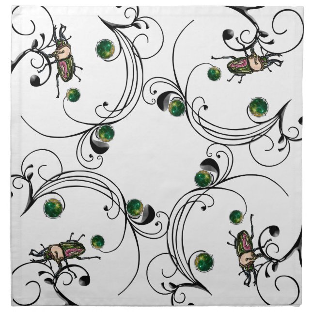 Rainbow Stag Beetle Cloth Napkin (Front)