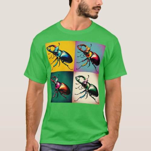 Rainbow Stag Beetle Cool Insect 1 T_Shirt