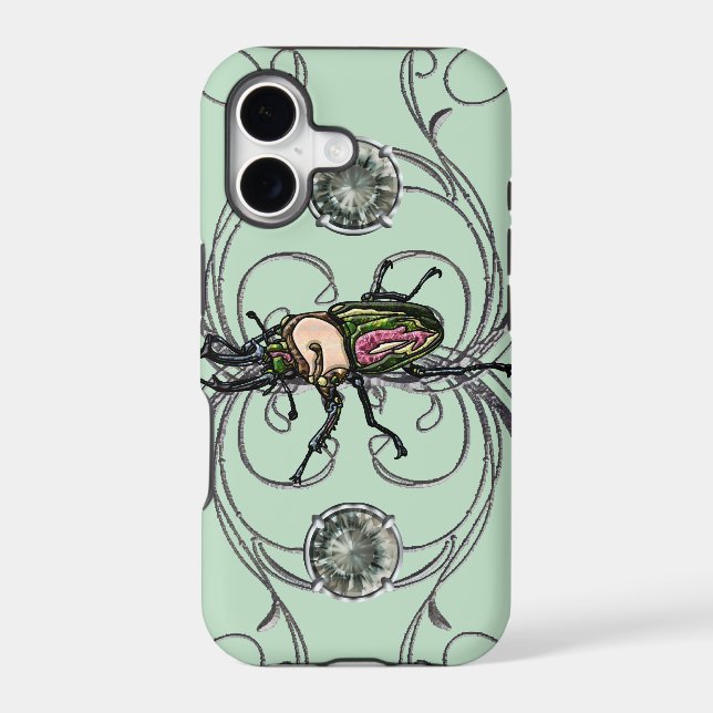 Rainbow Stag Beetle Iphone Case (Back)