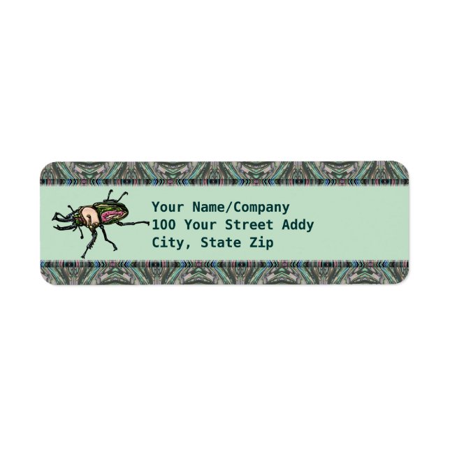 Rainbow Stag Beetle Label (Front)