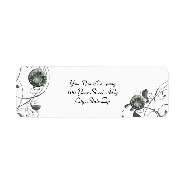 Rainbow Stag Beetle, Scroll work Gems Label (Front)
