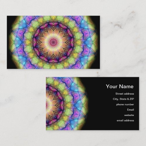 Rainbow stained Glass Business Card Templates