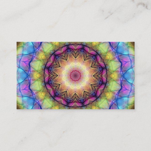 Rainbow stained Glass Business Card (Front)