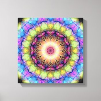 Rainbow Stained Glass Canvas Print by WavingFlames at Zazzle