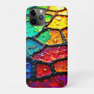 Rainbow Stained Glass Close-Up Art iPhone 11 Pro Case