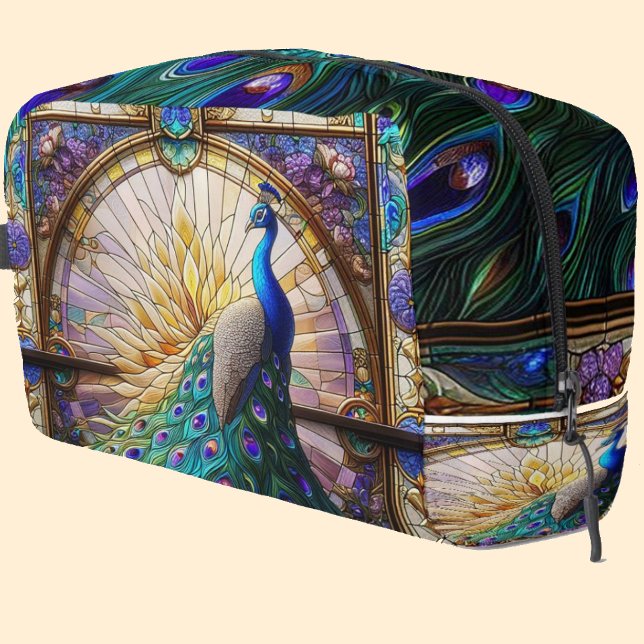 Rainbow Stained Glass Peacock Dopp Kit (Creator Uploaded)