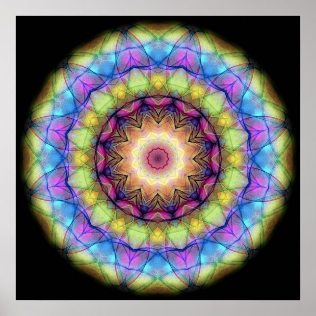 Rainbow stained Glass Poster (Front)