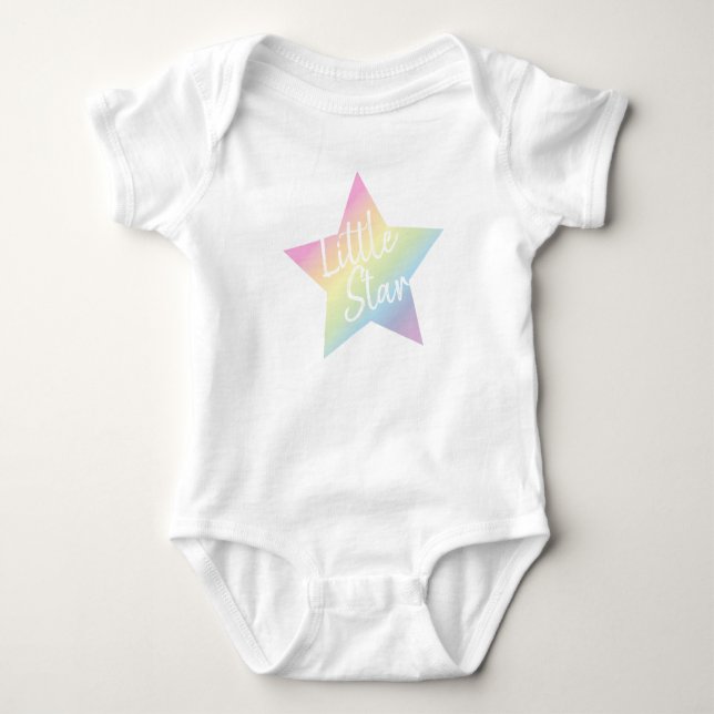 Rainbow Star Baby Shower Bodysuit (Front)
