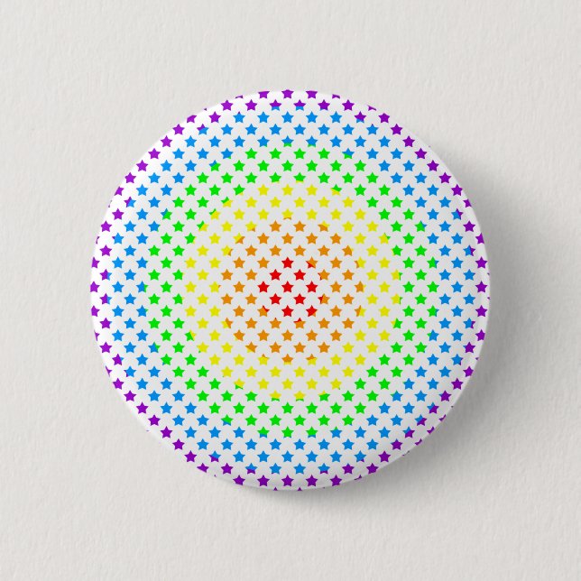 Rainbow Star Burst Button (Front)