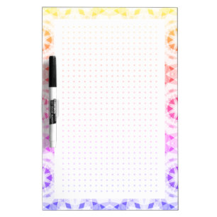 Rainbow Star Dot Grid College Girl School Planner Dry Erase Board
