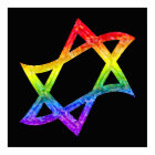 Rainbow Star of David Poster