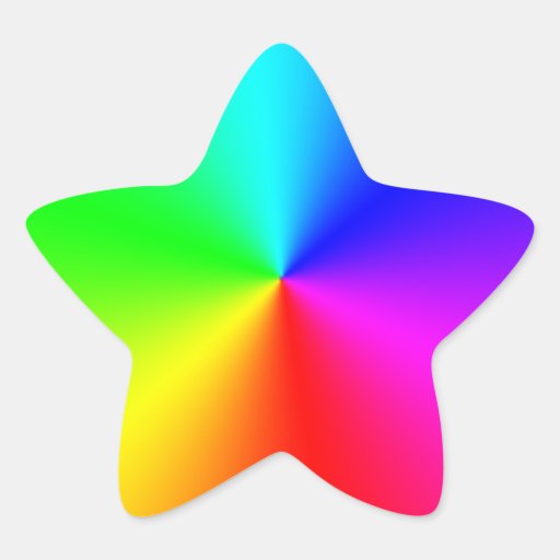 Rainbow Star Sticker | Zazzle