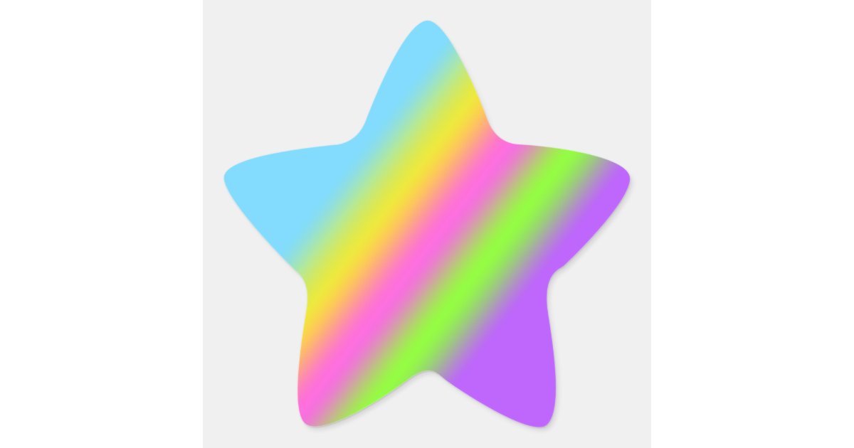 Rainbow Star Stickers | Zazzle