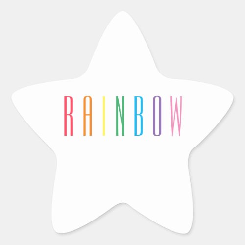 RAINBOW Star Stickers