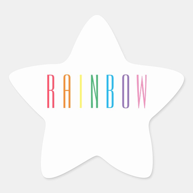 RAINBOW Star Stickers (Front)