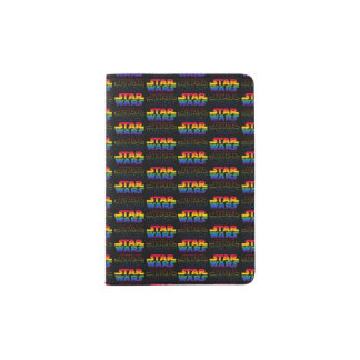 Rainbow Star Wars Logo Pattern Passport Holder