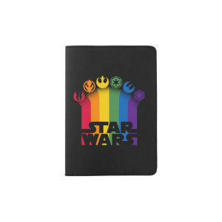 Rainbow Star Wars Logo & Symbols Passport Holder