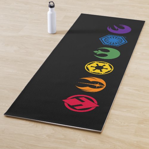 Rainbow Star Wars Symbols Yoga Mat