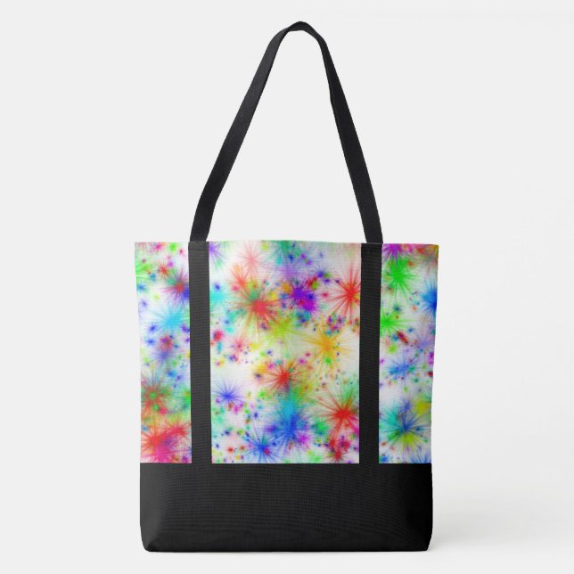 Rainbow starbursts tote bag (Front)