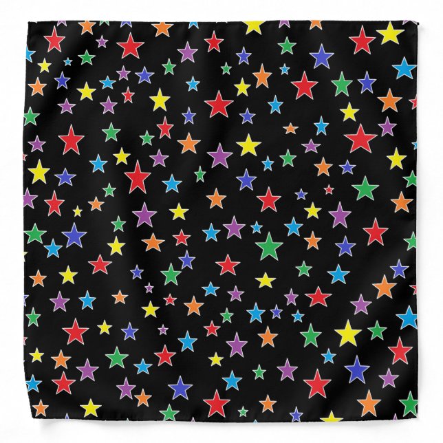 Rainbow Starry Starry Night Bandana (Front)