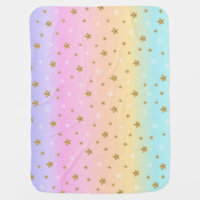 Rainbow Stars Baby Blanket