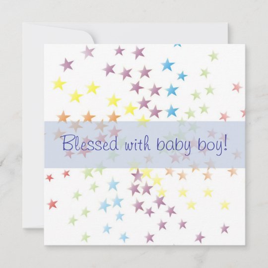 Nautical Ships Ahoy! Birth Announcement SQ