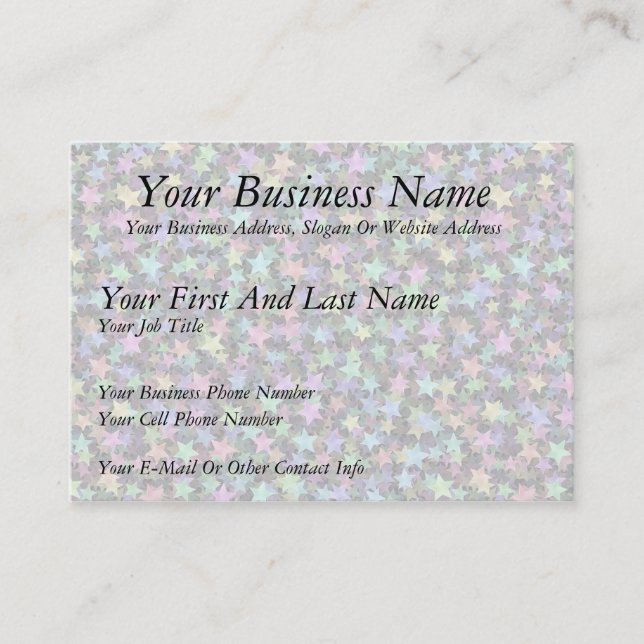 Rainbow Stars Business Card (Front)