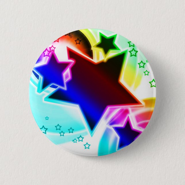 Rainbow Stars Button (Front)