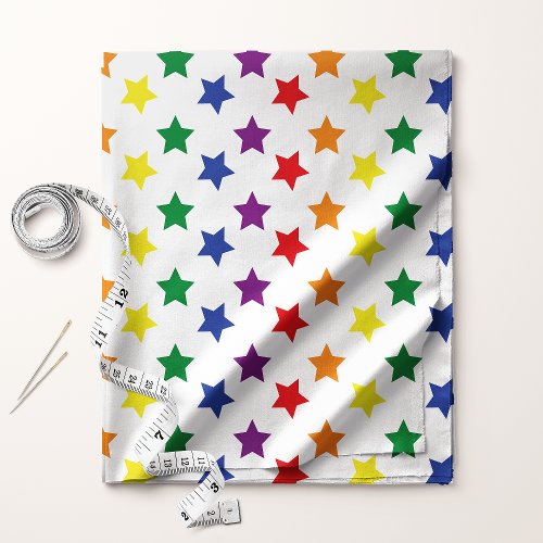 Rainbow Stars Chic Custom Pattern Fabric