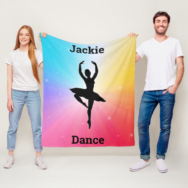 Rainbow Stars Dance Fleece Blanket for Girls! (In Situ)