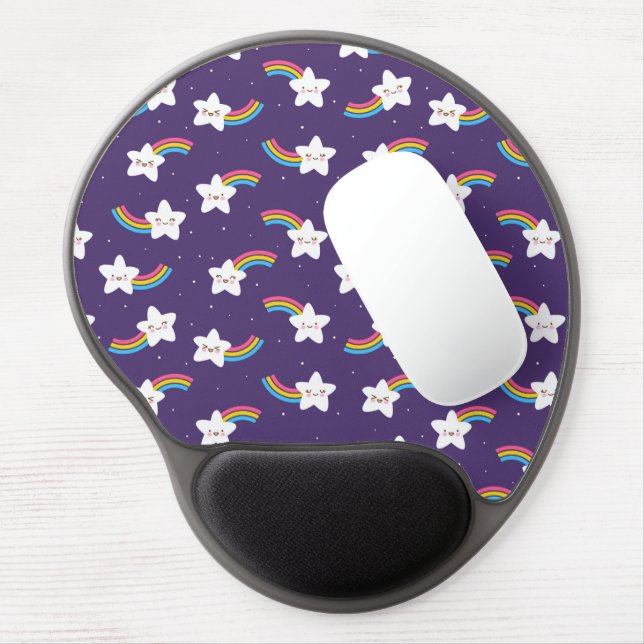 Rainbow Stars Gel Mouse Pad (Left Side)