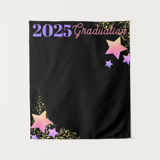 Rainbow Stars  Graduation  Backdrop (Front)