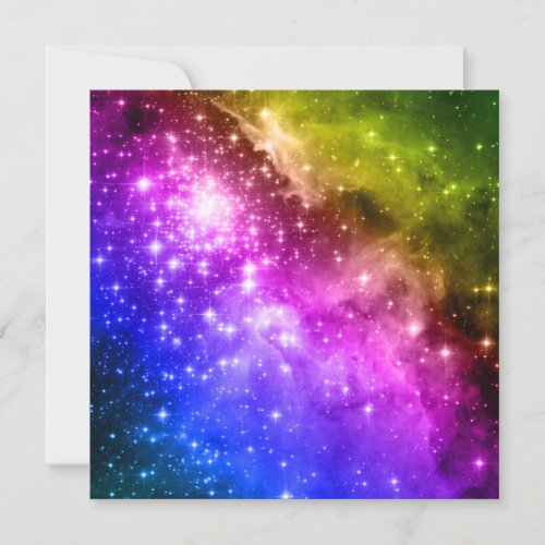 Rainbow Stars Invitations